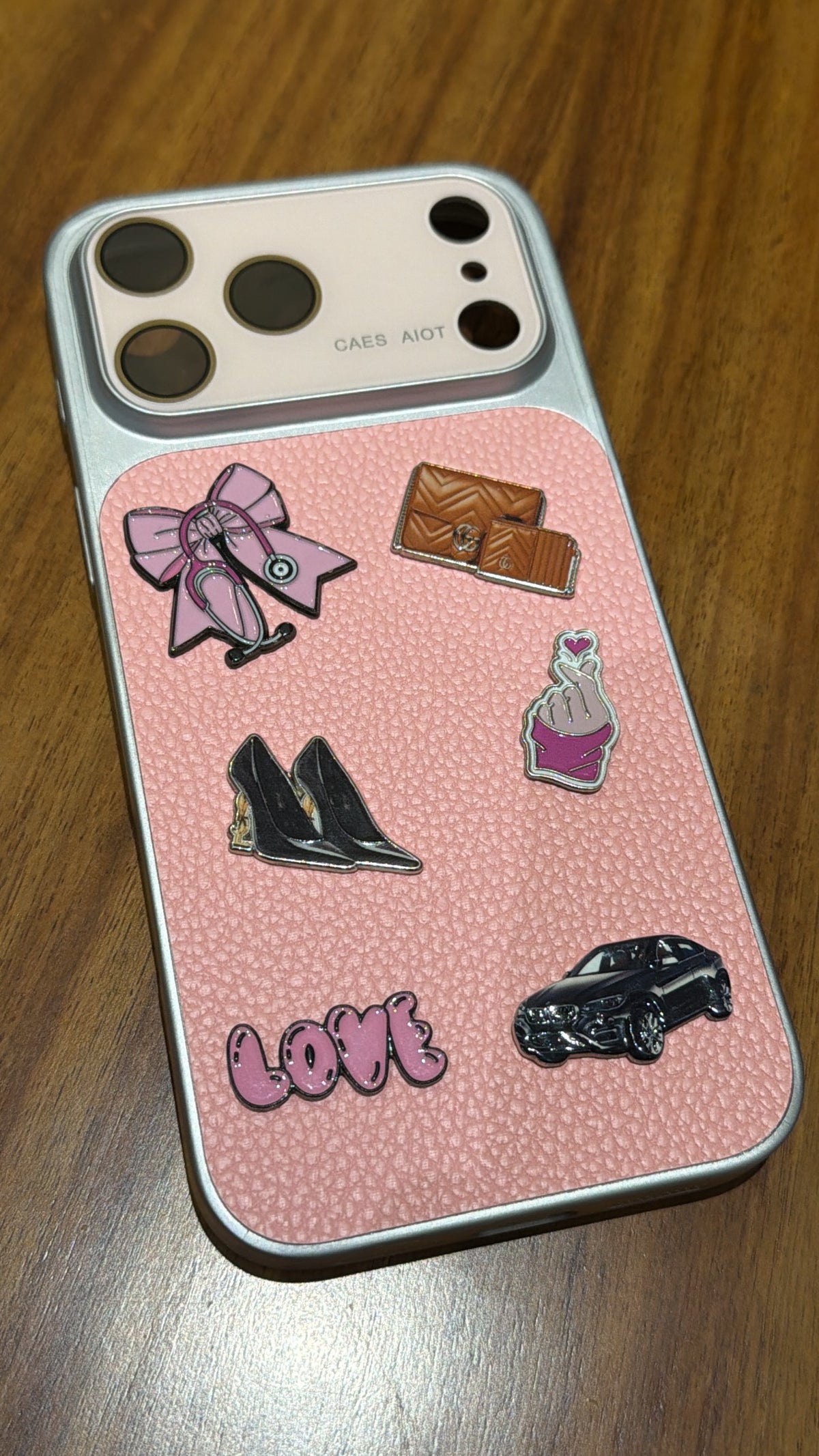 Metallic phone sticker