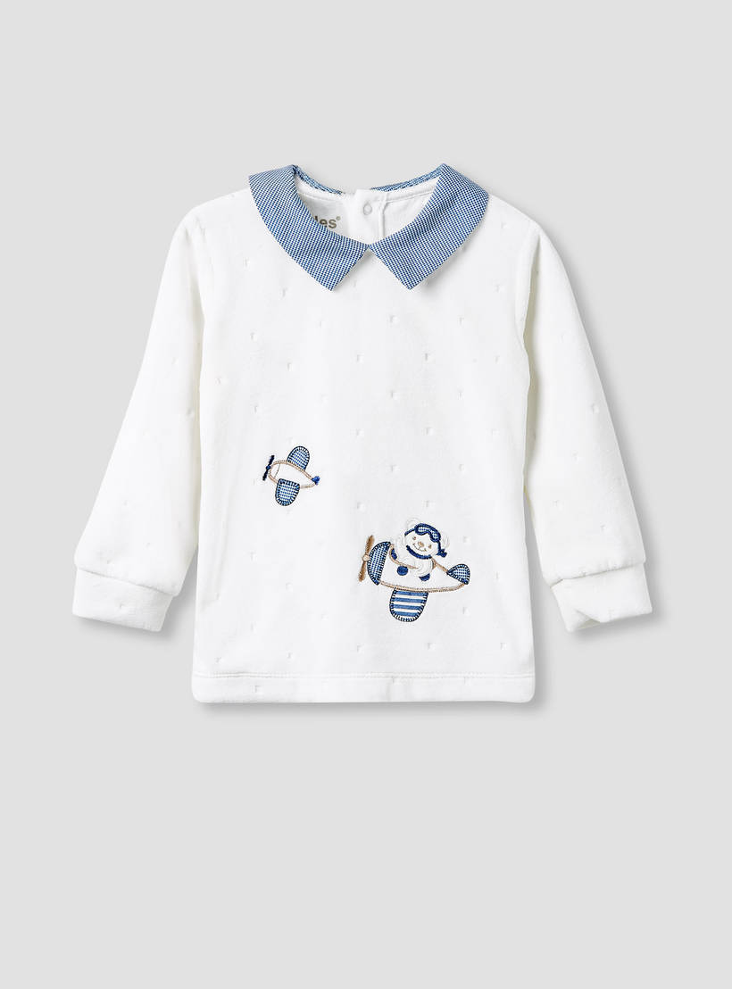 Giggles Pyjama Set with Embroidery
