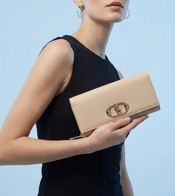 ALDO OLIRE TEXTURED FLAP WALLET