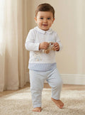 Giggles Bear Applique Long Sleeves T-shirt and Pyjama Set