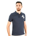 GIORDANO Men's Slim Fit Cotton Short Sleeve Napoleon Polo