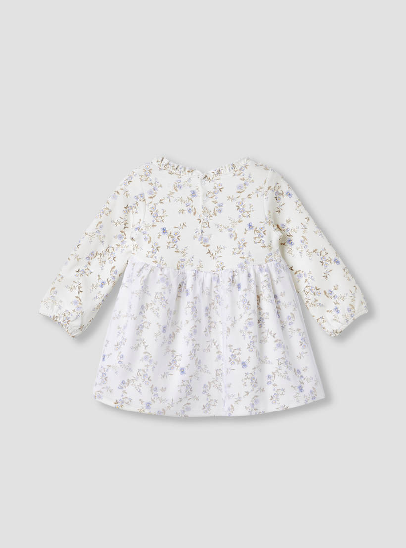 Juniors Girls Dress with Floral Print - Cotton