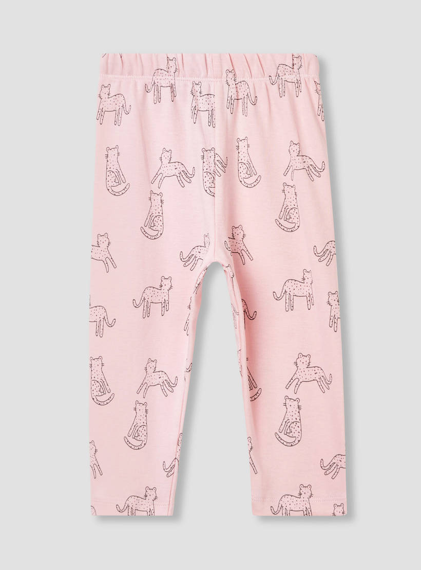 Juniors Pyjama Set with Bear Print - Cotton - Long Sleeves - Crew Neck