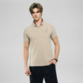 Men’s Slim Fit 3D Lion Embroidery Lycra Pique Polo