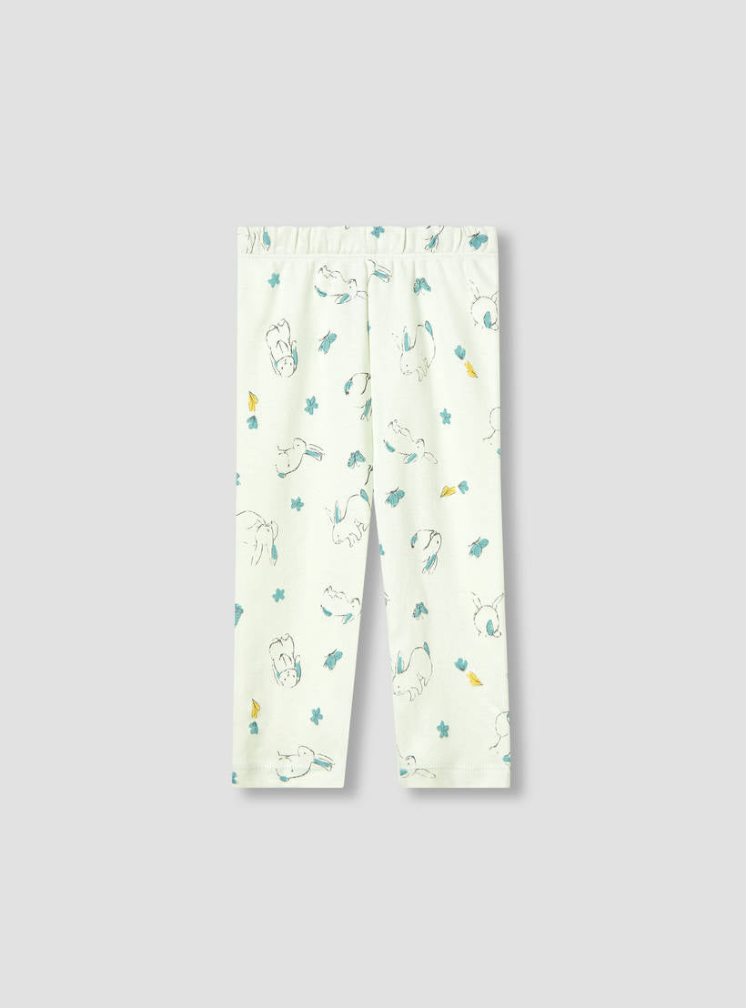 Juniors Pyjama Set with Bear Print - Cotton - Long Sleeves - Crew Neck