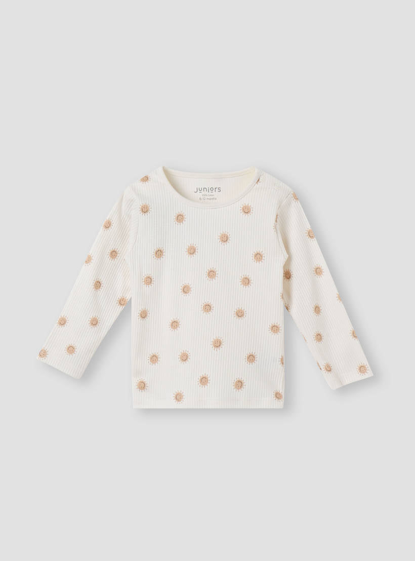 Juniors All-Over Sun Print T-shirt and Pyjama Set