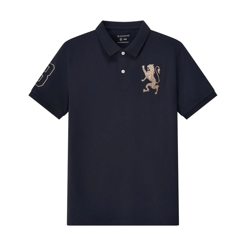 Giordano Men's 3D Lion Polo