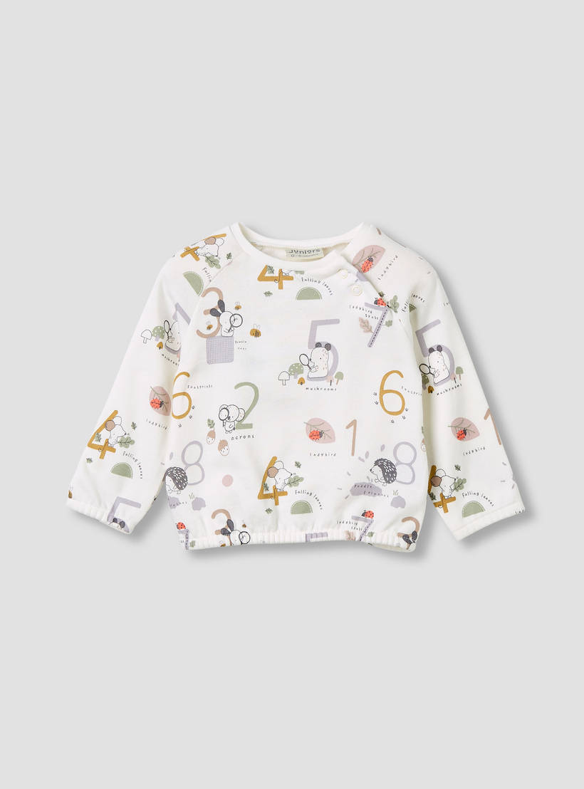 Juniors Pyjama Set with Print - Cotton - Long Sleeves - Round Neck