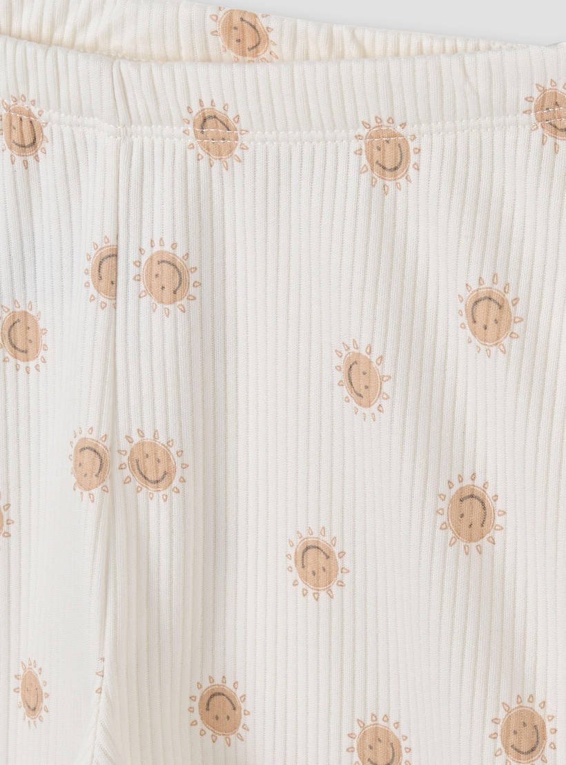 Juniors All-Over Sun Print T-shirt and Pyjama Set